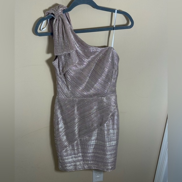 AQUA FORMAL Womens Pink Shoulder Bow Sleeveless Short Cocktail Body Con Dress 4 - Picture 4 of 8